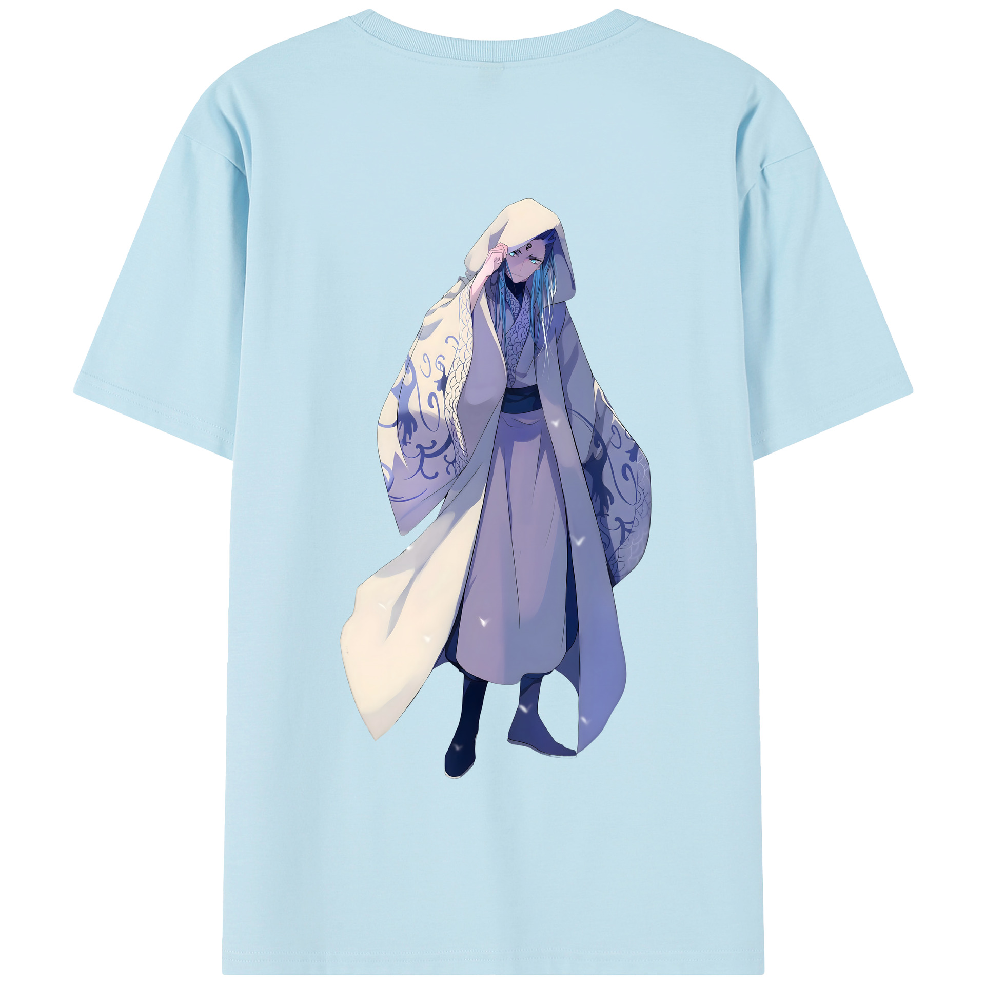 （画像用） Ne Zha 2 ナタ 魔童の大暴れ 綿100％半袖Tシャツ（背面プリント）